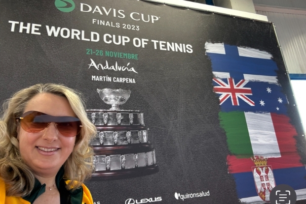Jennifer at Davis Cup